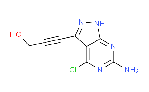 CAS No. 1337880-83-7, 3-(6-Amino-4-chloro-1H-pyrazolo[3,4-d]pyrimidin-3-yl)prop-2-yn-1-ol