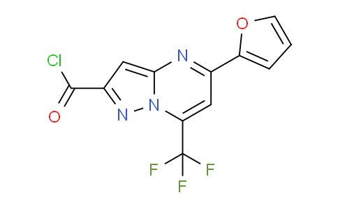 CAS No. 848422-53-7, 5-(Furan-2-yl)-7-(trifluoromethyl)pyrazolo[1,5-a]pyrimidine-2-carbonyl chloride