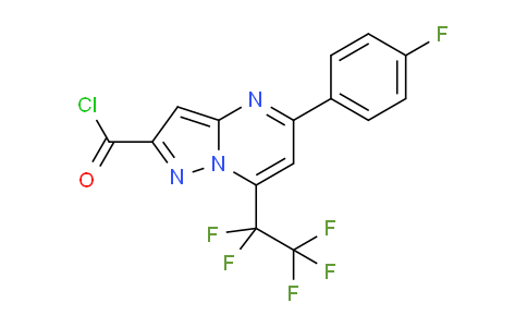 CAS No. 870261-22-6, 5-(4-Fluorophenyl)-7-(perfluoroethyl)pyrazolo[1,5-a]pyrimidine-2-carbonyl chloride
