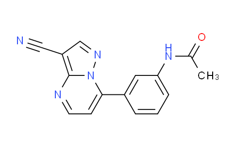 DY779103 | 115931-01-6 | N-(3-(3-Cyanopyrazolo[1,5-a]pyrimidin-7-yl)phenyl)acetamide