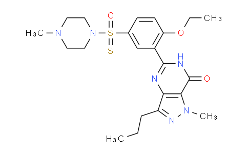 CAS No. 1216671-11-2, 5-(2-Ethoxy-5-((4-methylpiperazin-1-yl)sulfonothioyl)phenyl)-1-methyl-3-propyl-1H-pyrazolo[4,3-d]pyrimidin-7(6H)-one
