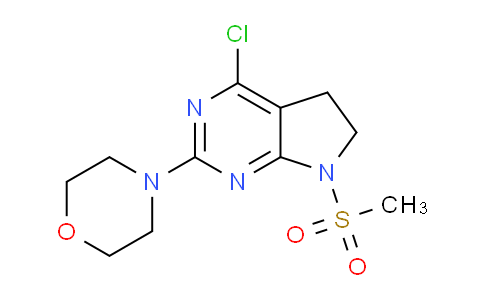 CAS No. 1178564-27-6, 4-(4-chloro-7-(methylsulfonyl)-6,7-dihydro-5H-pyrrolo[2,3-d]pyrimidin-2-yl)morpholine