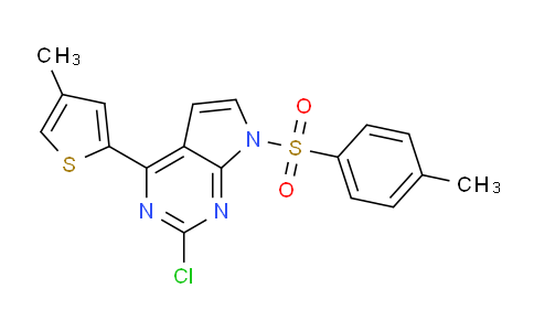 CAS No. 1142945-86-5, 2-chloro-4-(4-methylthiophen-2-yl)-7-tosyl-7H-pyrrolo[2,3-d]pyrimidine