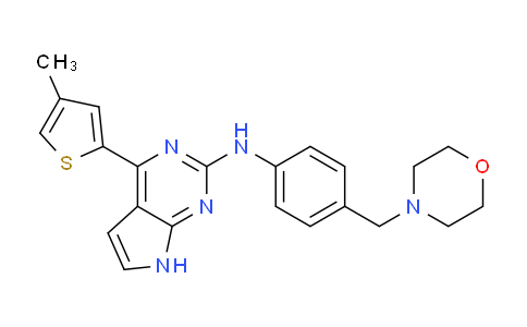 CAS No. 1142946-01-7, 4-(4-methylthiophen-2-yl)-N-(4-(morpholinomethyl)phenyl)-7H-pyrrolo[2,3-d]pyrimidin-2-amine