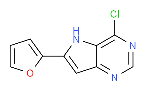 CAS No. 871025-07-9, 4-Chloro-6-(furan-2-yl)-5H-pyrrolo[3,2-d]pyrimidine
