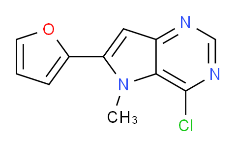 CAS No. 871025-17-1, 4-chloro-6-(furan-2-yl)-5-methyl-5H-pyrrolo[3,2-d]pyrimidine