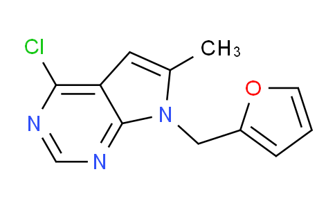 CAS No. 26035-90-5, 4-chloro-7-(furan-2-ylmethyl)-6-methyl-7H-pyrrolo[2,3-d]pyrimidine