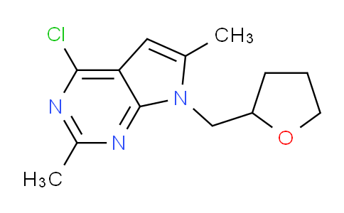 CAS No. 26035-91-6, 4-chloro-2,6-dimethyl-7-((tetrahydrofuran-2-yl)methyl)-7H-pyrrolo[2,3-d]pyrimidine