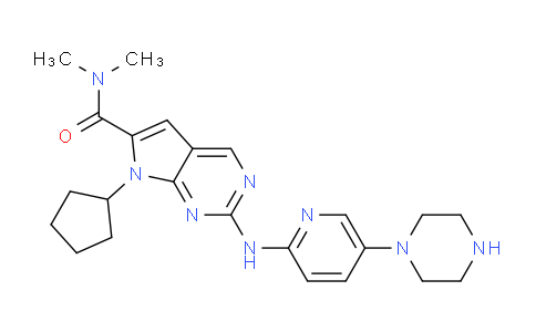 CAS No. 1211441-98-3, 7-Cyclopentyl-N,N-dimethyl-2-((5-(piperazin-1-yl)pyridin-2-yl)amino)-7H-pyrrolo[2,3-d]pyrimidine-6-carboxamide