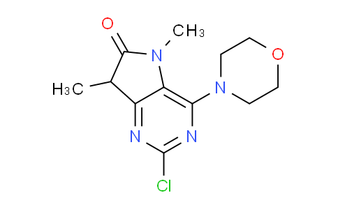 CAS No. 1382980-43-9, 2-chloro-5,7-dimethyl-4-morpholino-5,7-dihydro-6H-pyrrolo[3,2-d]pyrimidin-6-one