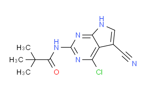 CAS No. 1000981-99-6, N-(4-chloro-5-cyano-7H-pyrrolo[2,3-d]pyrimidin-2-yl)pivalamide