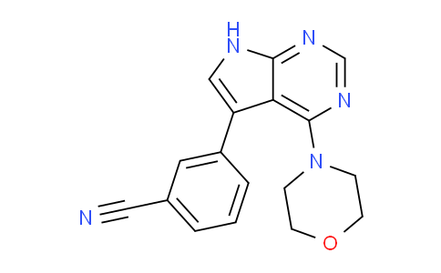 CAS No. 1527473-33-1, 3-(4-Morpholino-7H-pyrrolo[2,3-d]pyrimidin-5-yl)benzonitrile