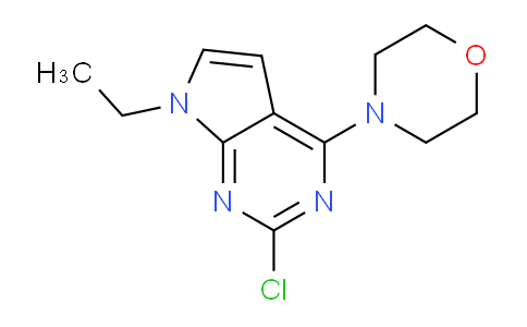 CAS No. 1221688-88-5, 4-(2-chloro-7-ethyl-7H-pyrrolo[2,3-d]pyrimidin-4-yl)morpholine