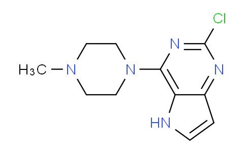 CAS No. 1841081-41-1, 2-Chloro-4-(4-methylpiperazin-1-yl)-5H-pyrrolo[3,2-d]pyrimidine