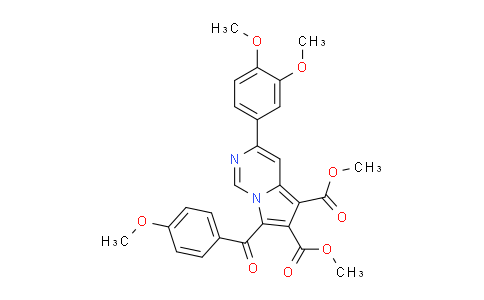 CAS No. 618070-19-2, Dimethyl 3-(3,4-dimethoxyphenyl)-7-(4-methoxybenzoyl)pyrrolo[1,2-c]pyrimidine-5,6-dicarboxylate