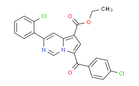 CAS No. 302912-59-0, Ethyl 7-(4-chlorobenzoyl)-3-(2-chlorophenyl)pyrrolo[1,2-c]pyrimidine-5-carboxylate