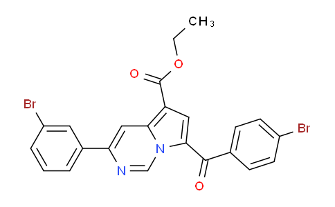 CAS No. 302912-70-5, Ethyl 7-(4-bromobenzoyl)-3-(3-bromophenyl)pyrrolo[1,2-c]pyrimidine-5-carboxylate