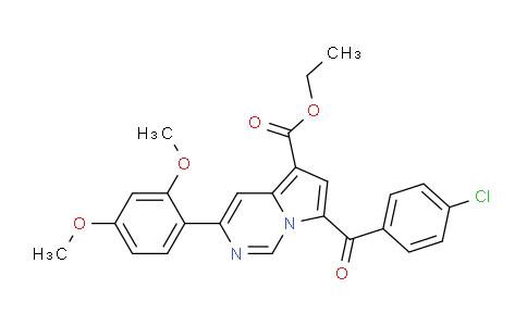 CAS No. 302912-90-9, Ethyl 7-(4-chlorobenzoyl)-3-(2,4-dimethoxyphenyl)pyrrolo[1,2-c]pyrimidine-5-carboxylate