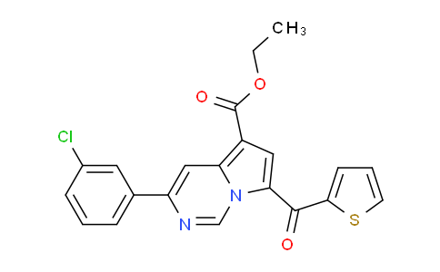 CAS No. 302913-14-0, Ethyl 3-(3-chlorophenyl)-7-(thiophene-2-carbonyl)pyrrolo[1,2-c]pyrimidine-5-carboxylate