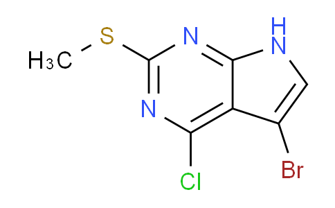 CAS No. 183274-54-6, 5-Bromo-4-chloro-2-(methylthio)-7H-pyrrolo[2,3-d]pyrimidine