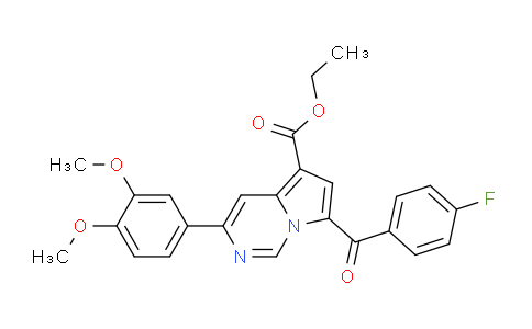 CAS No. 302912-92-1, Ethyl 3-(3,4-dimethoxyphenyl)-7-(4-fluorobenzoyl)pyrrolo[1,2-c]pyrimidine-5-carboxylate