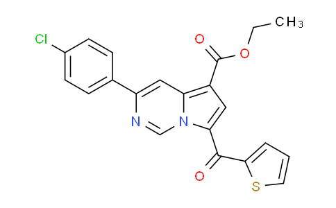 CAS No. 302913-16-2, Ethyl 3-(4-chlorophenyl)-7-(thiophene-2-carbonyl)pyrrolo[1,2-c]pyrimidine-5-carboxylate