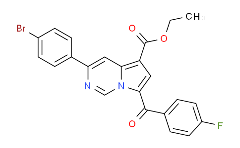 CAS No. 302912-74-9, Ethyl 3-(4-bromophenyl)-7-(4-fluorobenzoyl)pyrrolo[1,2-c]pyrimidine-5-carboxylate