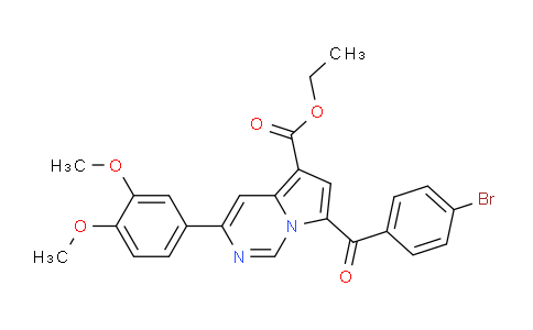 CAS No. 302912-94-3, Ethyl 7-(4-bromobenzoyl)-3-(3,4-dimethoxyphenyl)pyrrolo[1,2-c]pyrimidine-5-carboxylate