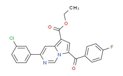 CAS No. 302912-62-5, Ethyl 3-(3-chlorophenyl)-7-(4-fluorobenzoyl)pyrrolo[1,2-c]pyrimidine-5-carboxylate