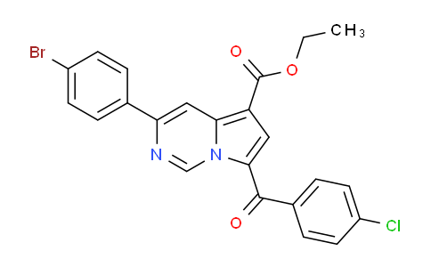 CAS No. 302912-76-1, Ethyl 3-(4-bromophenyl)-7-(4-chlorobenzoyl)pyrrolo[1,2-c]pyrimidine-5-carboxylate