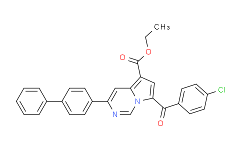 CAS No. 302913-02-6, Ethyl 3-([1,1'-biphenyl]-4-yl)-7-(4-chlorobenzoyl)pyrrolo[1,2-c]pyrimidine-5-carboxylate