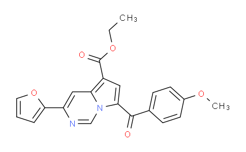 CAS No. 502959-75-3, Ethyl 3-(furan-2-yl)-7-(4-methoxybenzoyl)pyrrolo[1,2-c]pyrimidine-5-carboxylate