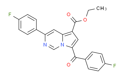 CAS No. 302912-54-5, Ethyl 7-(4-fluorobenzoyl)-3-(4-fluorophenyl)pyrrolo[1,2-c]pyrimidine-5-carboxylate