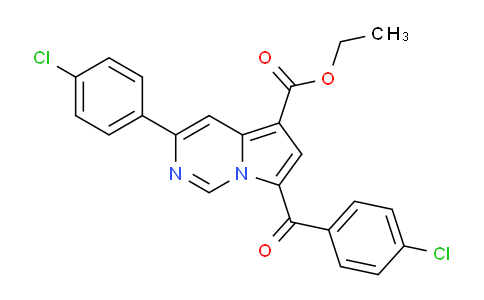 CAS No. 302912-66-9, Ethyl 7-(4-chlorobenzoyl)-3-(4-chlorophenyl)pyrrolo[1,2-c]pyrimidine-5-carboxylate