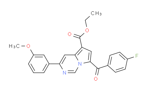CAS No. 302912-82-9, Ethyl 7-(4-fluorobenzoyl)-3-(3-methoxyphenyl)pyrrolo[1,2-c]pyrimidine-5-carboxylate