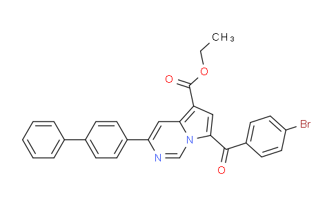 CAS No. 302913-05-9, Ethyl 3-([1,1'-biphenyl]-4-yl)-7-(4-bromobenzoyl)pyrrolo[1,2-c]pyrimidine-5-carboxylate