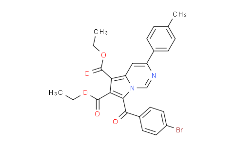 CAS No. 618070-16-9, Diethyl 7-(4-bromobenzoyl)-3-(p-tolyl)pyrrolo[1,2-c]pyrimidine-5,6-dicarboxylate