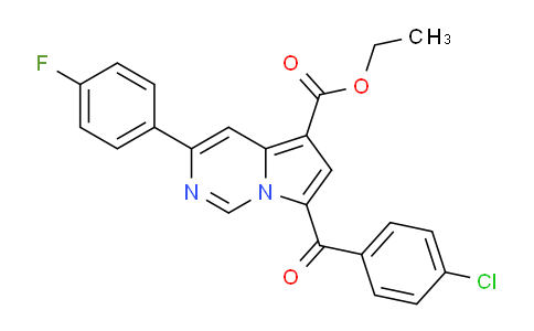CAS No. 302912-55-6, Ethyl 7-(4-chlorobenzoyl)-3-(4-fluorophenyl)pyrrolo[1,2-c]pyrimidine-5-carboxylate