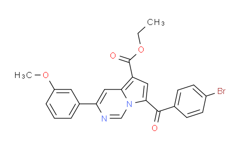 CAS No. 302912-84-1, Ethyl 7-(4-bromobenzoyl)-3-(3-methoxyphenyl)pyrrolo[1,2-c]pyrimidine-5-carboxylate