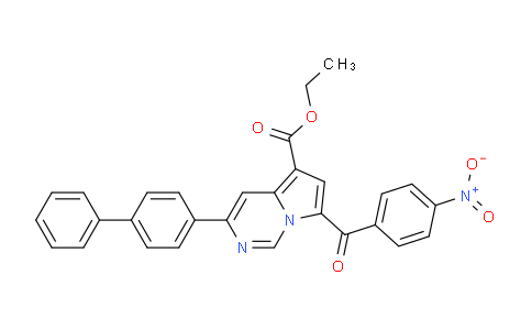 CAS No. 302913-09-3, Ethyl 3-([1,1'-biphenyl]-4-yl)-7-(4-nitrobenzoyl)pyrrolo[1,2-c]pyrimidine-5-carboxylate
