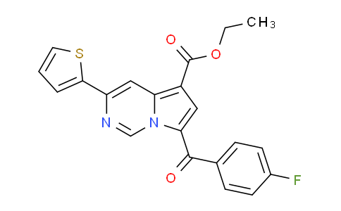 CAS No. 302913-71-9, Ethyl 7-(4-fluorobenzoyl)-3-(thiophen-2-yl)pyrrolo[1,2-c]pyrimidine-5-carboxylate