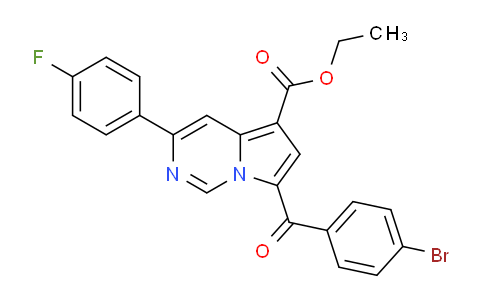 CAS No. 302912-56-7, Ethyl 7-(4-bromobenzoyl)-3-(4-fluorophenyl)pyrrolo[1,2-c]pyrimidine-5-carboxylate