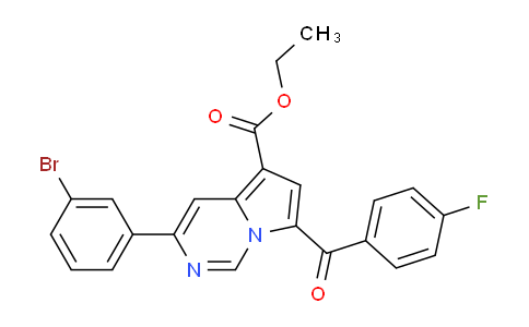 CAS No. 302912-68-1, Ethyl 3-(3-bromophenyl)-7-(4-fluorobenzoyl)pyrrolo[1,2-c]pyrimidine-5-carboxylate