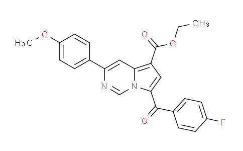 CAS No. 302912-86-3, Ethyl 7-(4-fluorobenzoyl)-3-(4-methoxyphenyl)pyrrolo[1,2-c]pyrimidine-5-carboxylate