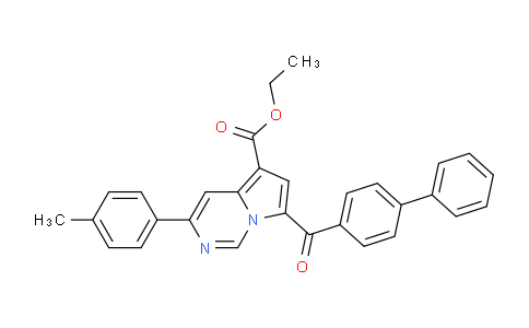 CAS No. 618070-18-1, Ethyl 7-([1,1'-biphenyl]-4-carbonyl)-3-(p-tolyl)pyrrolo[1,2-c]pyrimidine-5-carboxylate