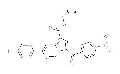 CAS No. 302912-58-9, Ethyl 3-(4-fluorophenyl)-7-(4-nitrobenzoyl)pyrrolo[1,2-c]pyrimidine-5-carboxylate