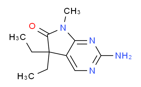 CAS No. 1184916-15-1, 2-Amino-5,5-diethyl-7-methyl-5H-pyrrolo[2,3-d]pyrimidin-6(7H)-one