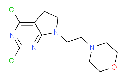 CAS No. 1351980-16-9, 4-(2-(2,4-Dichloro-5H-pyrrolo[2,3-d]pyrimidin-7(6H)-yl)ethyl)morpholine