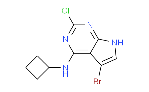 CAS No. 1192711-67-3, 5-Bromo-2-chloro-N-cyclobutyl-7H-pyrrolo[2,3-d]pyrimidin-4-amine