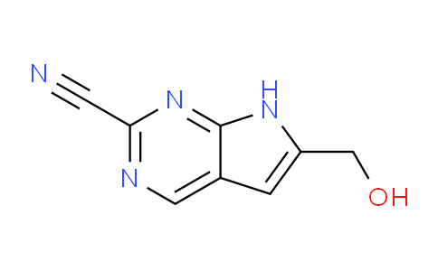 CAS No. 1375302-32-1, 6-(Hydroxymethyl)-7H-pyrrolo[2,3-d]pyrimidine-2-carbonitrile